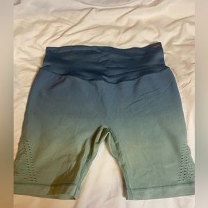 Blue and green ombré PINK SPORT biker shorts